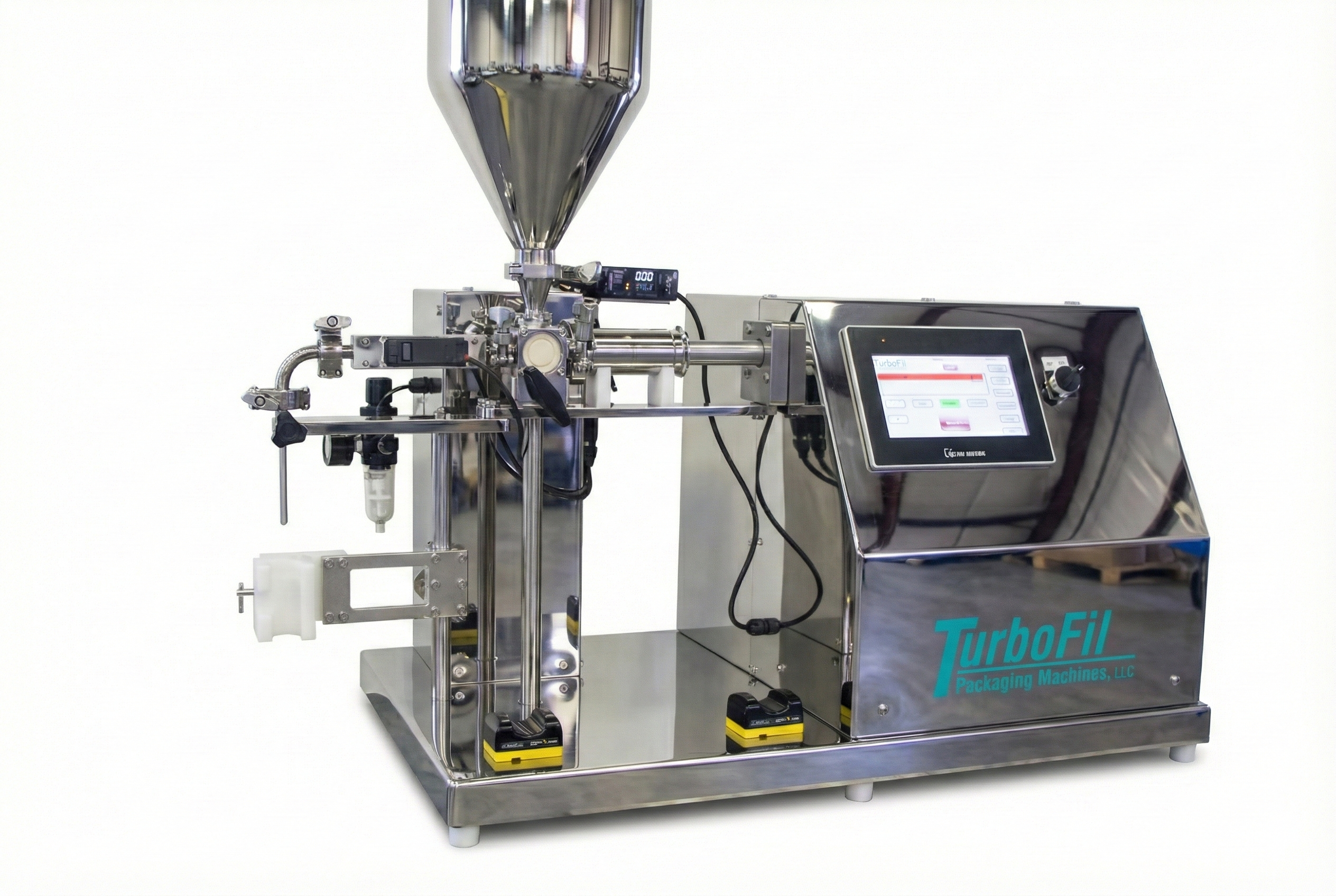 Benchtop Syringe filler using a diving nozzle